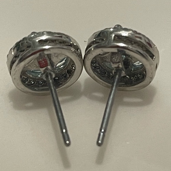 Ring Bomb Party RBP Aquamarine Earrings NWOT - Picture 2 of 2